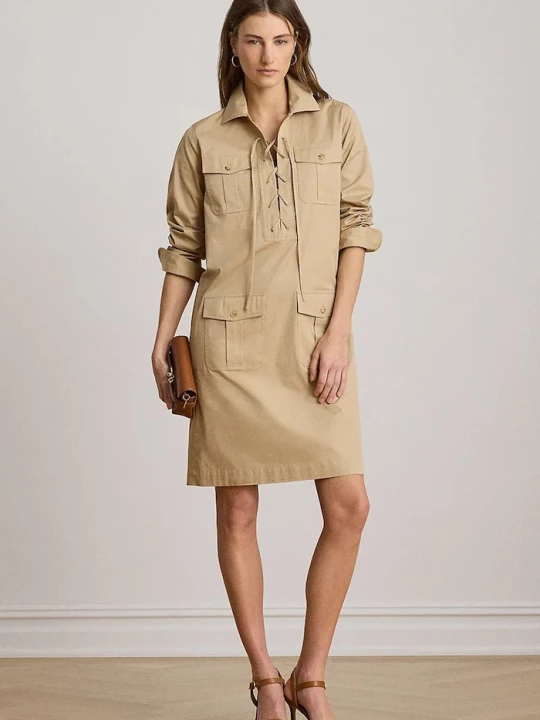 Obrázek produktu Lauren Ralph Lauren šaty bavlněné béžová