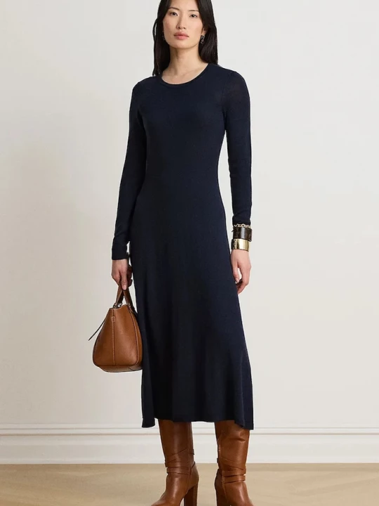 Obrázek produktu Lauren Ralph Lauren šaty bavlněné námořnická modř