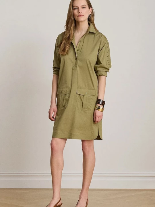 Obrázek produktu Lauren Ralph Lauren šaty s bavlnou zelená