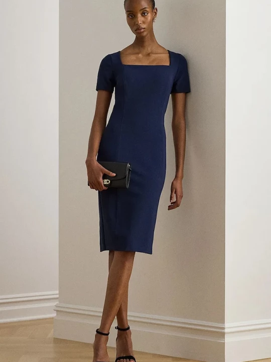 Obrázek produktu Lauren Ralph Lauren šaty s viskózou námořnická modř