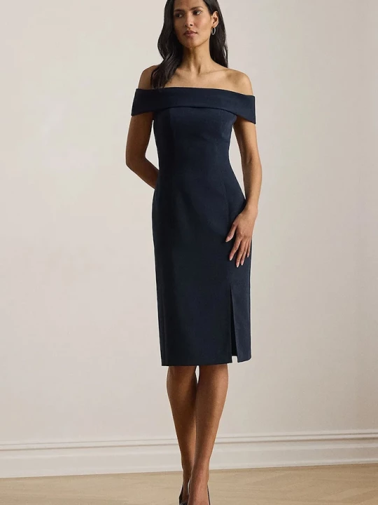 Obrázek produktu Lauren Ralph Lauren šaty se spadlými rameny námořnická modř