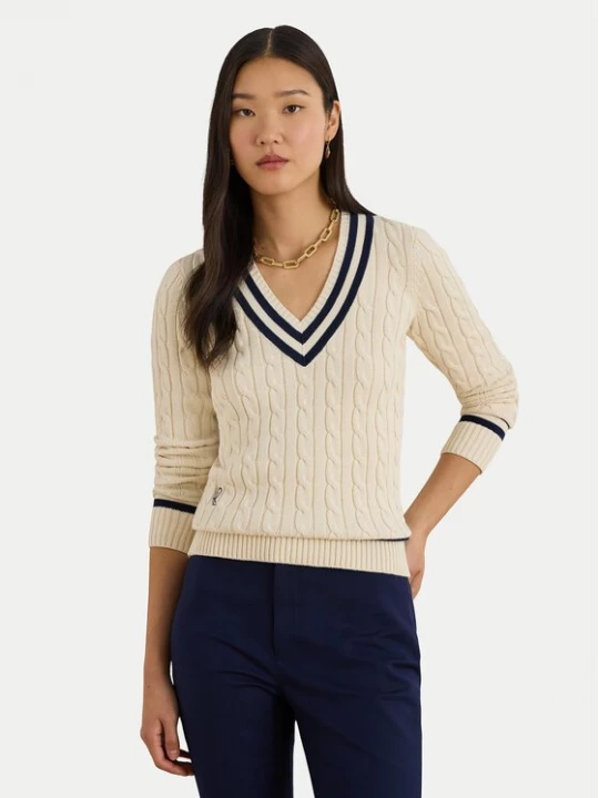 Obrázek produktu LAUREN RALPH LAUREN Svetr 200B22020001 Světle béžová Relaxed Fit