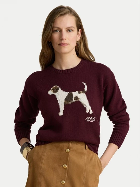 Obrázek produktu LAUREN RALPH LAUREN Svetr 200B27844001 Bordó Relaxed Fit