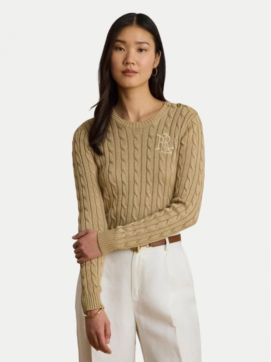 Obrázek produktu LAUREN RALPH LAUREN Svetr 200P14039006 Béžová Regular Fit