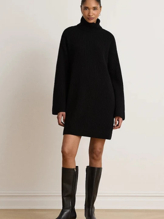 Obrázek produktu Lauren Ralph Lauren svetrové šaty vlněné černá