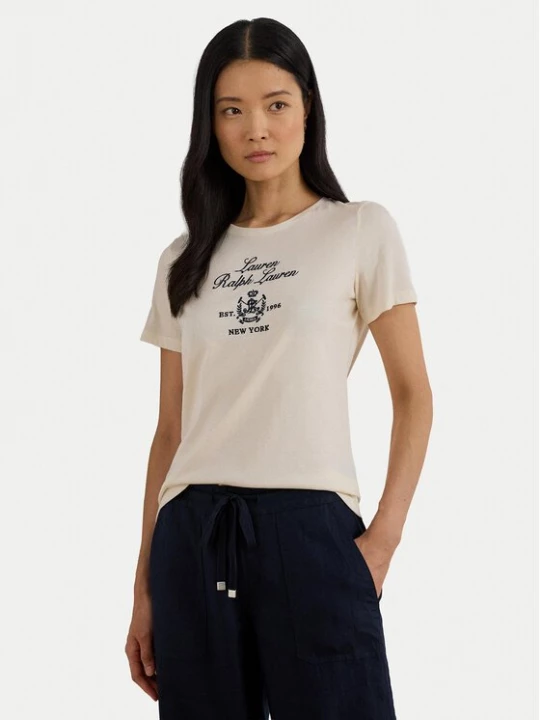 Obrázek produktu LAUREN RALPH LAUREN T-Shirt 200P03725002 Béžová Relaxed Fit