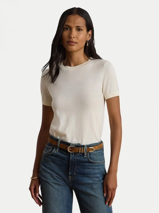 Obrázek produktu LAUREN RALPH LAUREN T-Shirt 200P14055500 Krémová Regular Fit