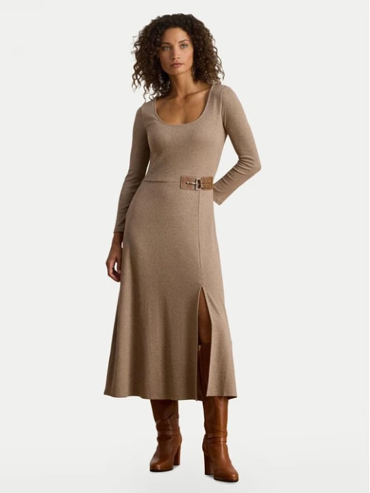 Obrázek produktu LAUREN RALPH LAUREN Úpletové šaty 200980038001 Béžová Slim Fit