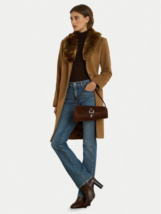 Obrázek produktu LAUREN RALPH LAUREN Vlněný kabát 297P04148002 Hnědá Straight Fit