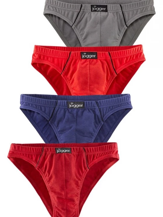Obrázek produktu LE JOGGER Slipy  modrá / šedá / červená / ohnivá červená