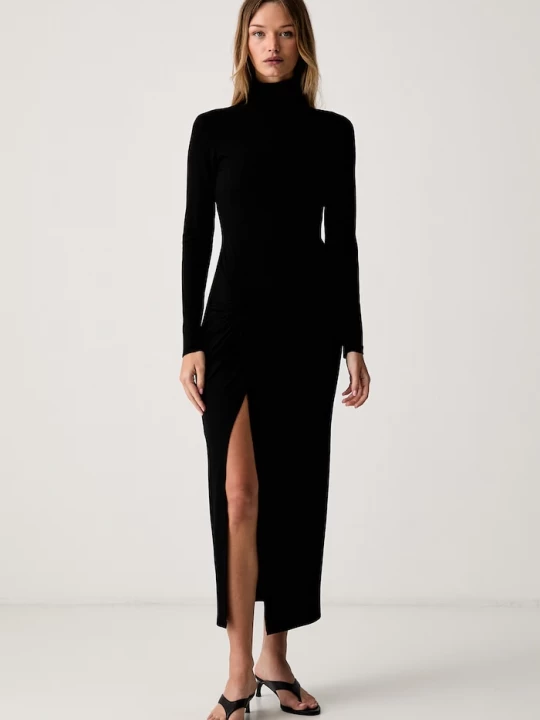 Obrázek produktu Le Privé bodycon šaty s viskózou SAPHIRA NOIR černá