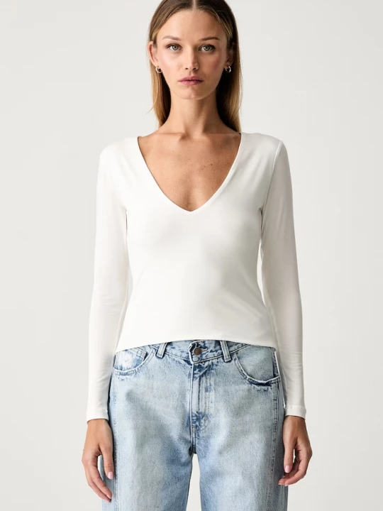 Obrázek produktu Le Privé halenka dámská s modalem ODILE TOP BLANC béžová