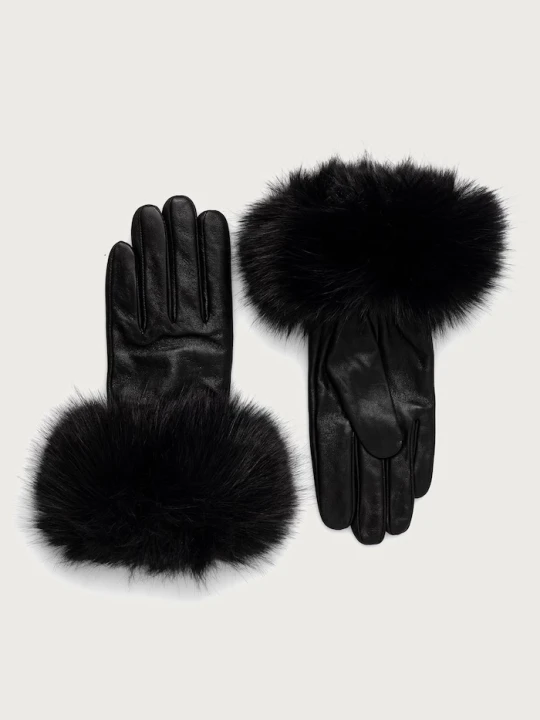 Obrázek produktu Le Privé rukavice dámské kožené BIJOU GLOVES NOIR černá