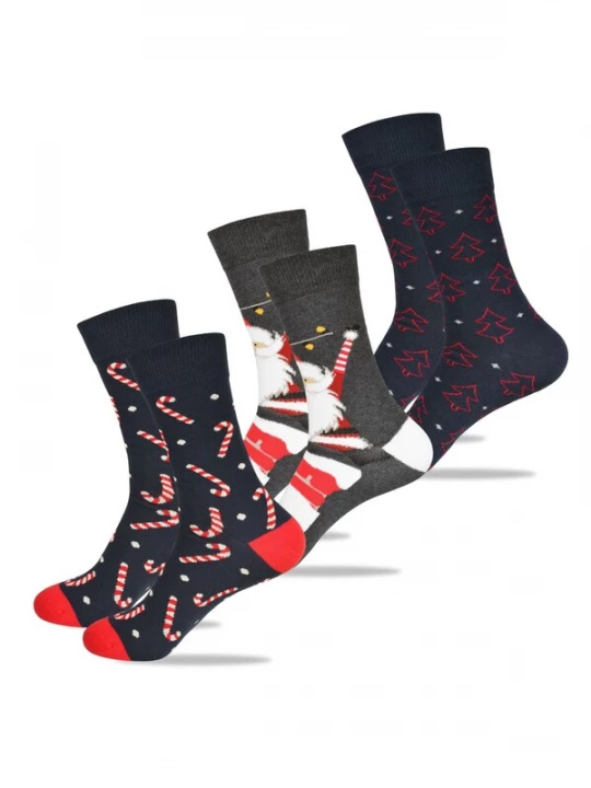 Obrázek produktu Lee Cooper Ponožky '3 Paar Weihnachtssocken von Lee Cooper als Geschenk für Nikolaus, Weihnachten' mix barev
