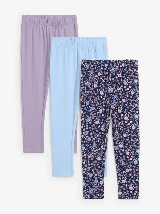 Obrázek produktu Legginsy (3 pary) BonPrix fioletowy