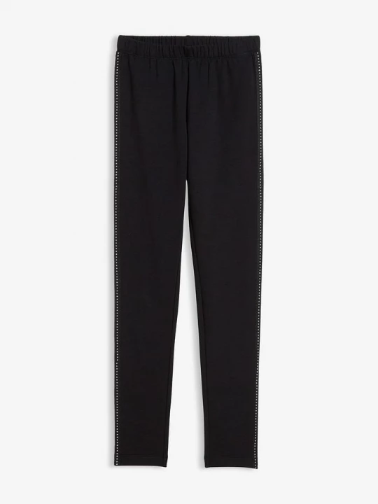 Obrázek produktu Legginsy ocieplane z ćwiekami na szwie BonPrix czarny