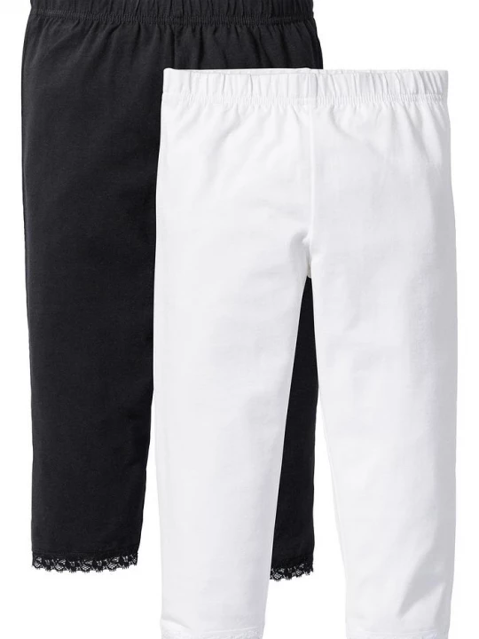 Obrázek produktu Legginsy rybaczki z bawełną organiczną (2 pary) BonPrix biały
