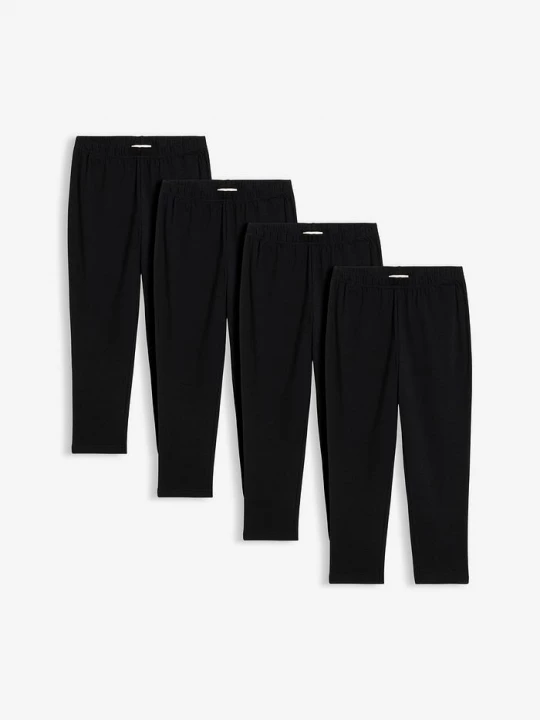 Obrázek produktu Legginsy rybaczki z elastycznej mieszanki bawełny (4 szt.) BonPrix czarny