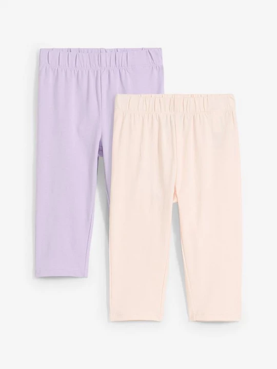 Obrázek produktu Legginsy rybaczki z elastycznej mieszanki bawełny organicznej (2 pary) BonPrix różowy
