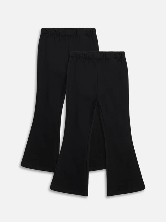 Obrázek produktu Legginsy temiczne o kroju bootcut (2 pary) BonPrix czarny