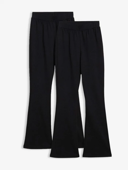 Obrázek produktu Legginsy temiczne o kroju bootcut (2 szt.) BonPrix czarny