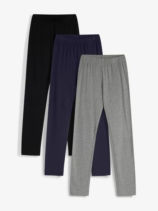 Obrázek produktu Legginsy z elastycznej bawełny organicznej (3 pary) BonPrix czarny