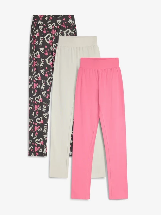 Obrázek produktu Legginsy z elastycznej mieszanki bawełny organicznej (3 pary) BonPrix szary