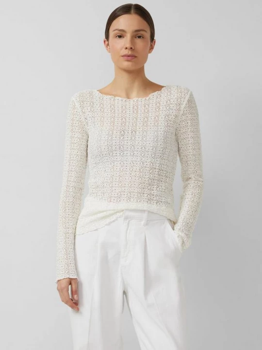 Obrázek produktu Lehká krajková košile s úzkým střihem Slim Fit s.Oliver krémová