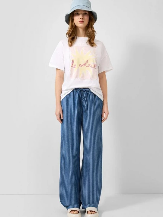 Obrázek produktu Lehké džíny / Mid Rise / Wide Leg QS modrá