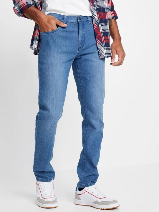 Obrázek produktu Lekkie jeansy slim fit, straight BonPrix niebieski