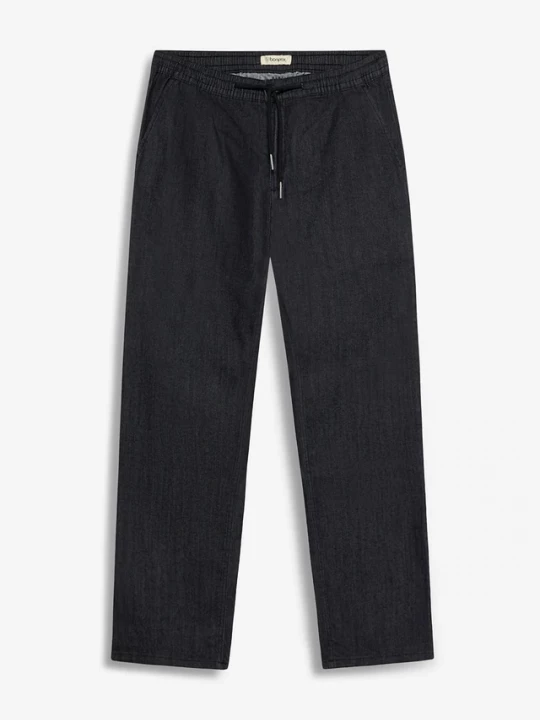 Obrázek produktu Lekkie jeansy z gumką w talii, regular fit, straight BonPrix czarny