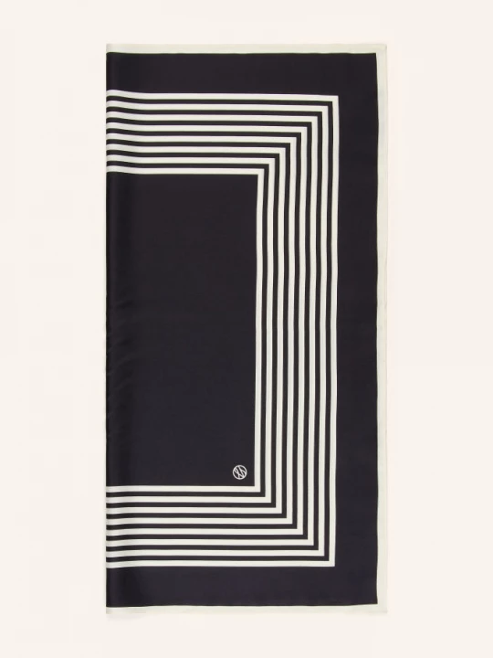 Obrázek produktu Lescarf Hedvábný Šátek černá / bílá