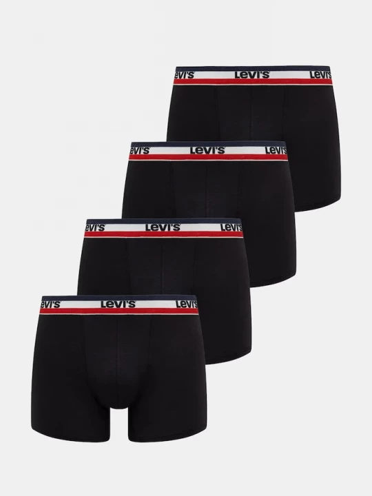 Obrázek produktu Levi' boxerky pánské bavlněné elastanem 4-pack Levi's černá