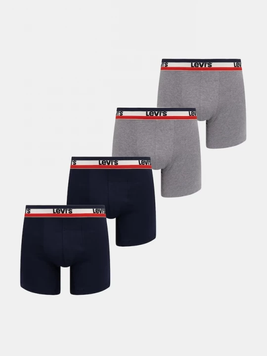 Obrázek produktu Levi' boxerky pánské bavlněné elastanem 4-pack Levi's námořnická modř