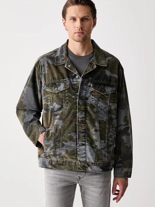 Obrázek produktu Levi' džínová bunda pánská bavlněná RELAXED FIT Levi's zelená