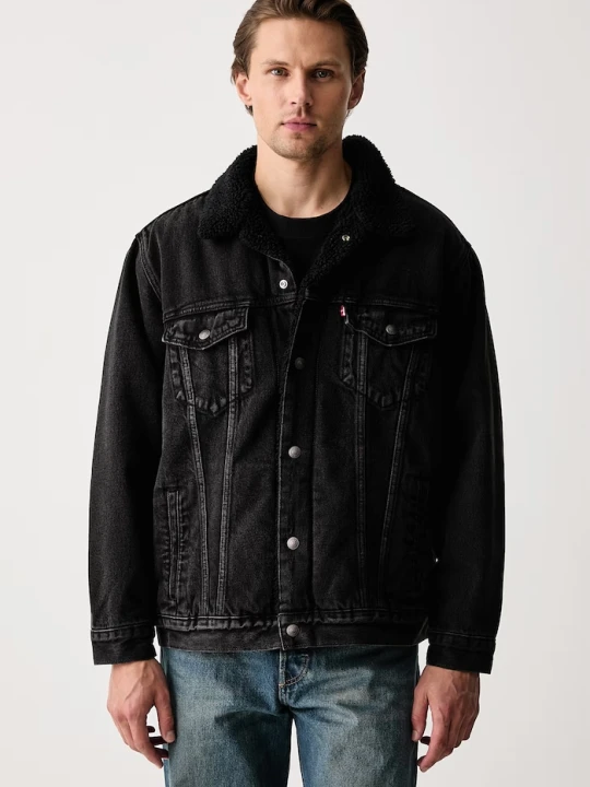 Obrázek produktu Levi' džínová bunda pánská RELAXED FIT SHERPA Levi's černá