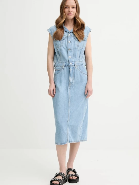 Obrázek produktu Levi' Džínové šaty Levi' ICONIC SLEEVELESS DRESS Levi's modrá