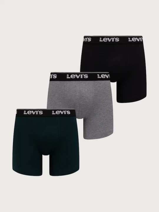 Obrázek produktu Levi' přiléhavé boxerky pánské bavlněné elastanem 3-pack Levi's zelená