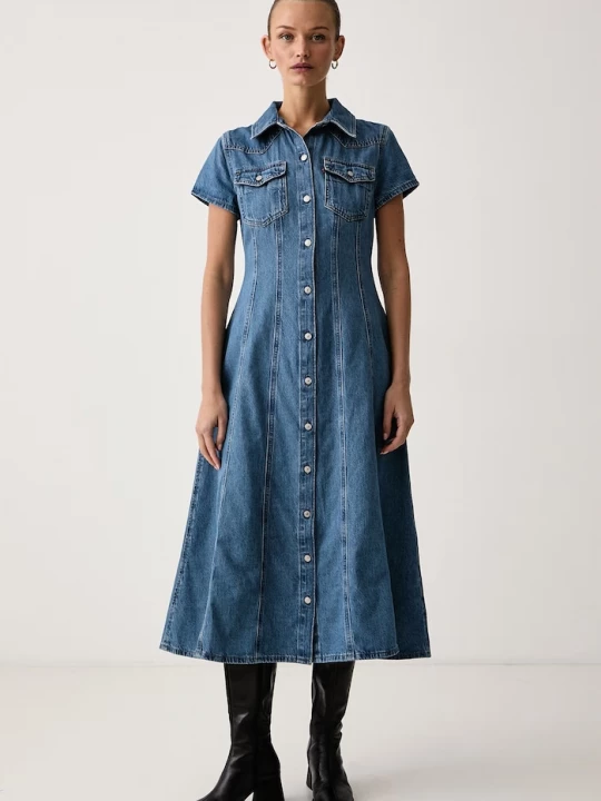 Obrázek produktu Levi' šaty džínové SS FIT AND FLARE WESTERN Levi's modrá