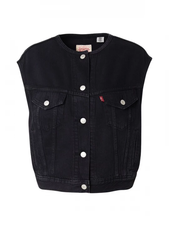 Obrázek produktu LEVI'® Vesta 'Collarless Shrunken '90s Trucker Vest' černá džínovina Levi's