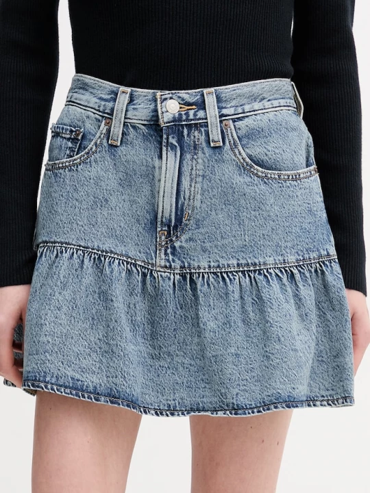 Obrázek produktu Levi's Bavlněná džínová sukně Levi's FLOUNCE MINI modrá