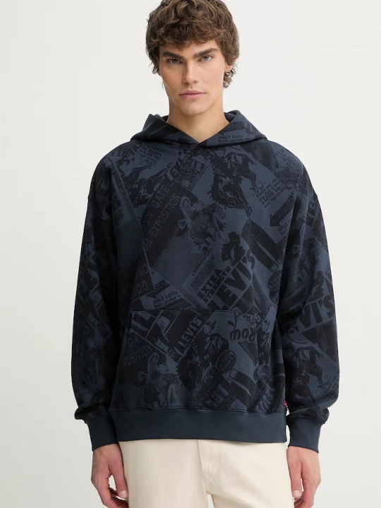 Obrázek produktu Levi's Bavlněná mikina Levi's SUNSET GRAPHIC HOODIE námořnická modř