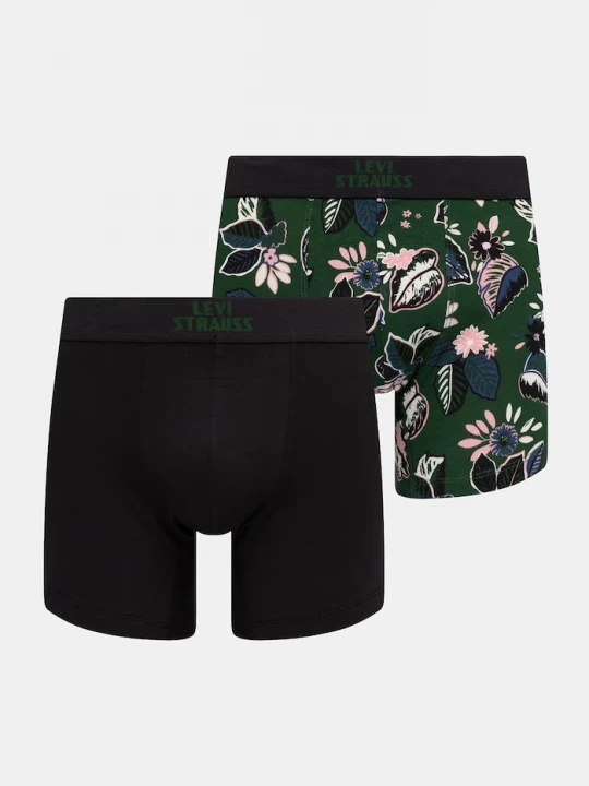 Obrázek produktu Levi's boxerky pánské bavlněné s elastanem 2-pack zelená