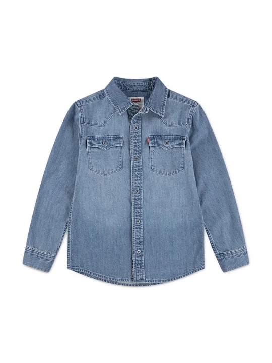 Obrázek produktu Levi's Dětská bavlněná košile Levi's NEW BARSTOW WESTERN SHIRT modrá