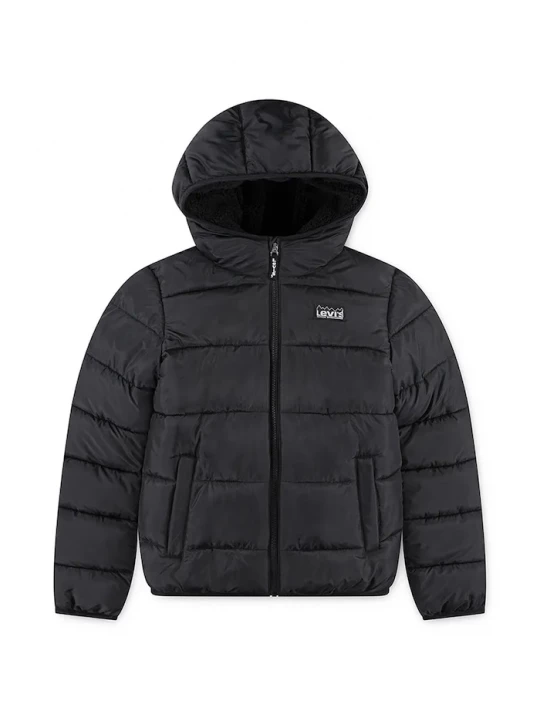 Obrázek produktu Levi's Dětská bunda Levi's SHERPA LINED MDWT PUFFER černá
