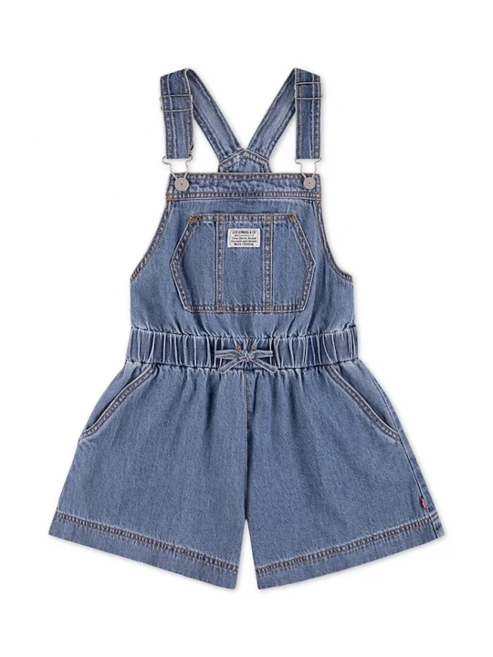 Obrázek produktu Levi's Dětské kalhoty na šle Levi's SHORTALL WITH TIE AT WAIST modrá