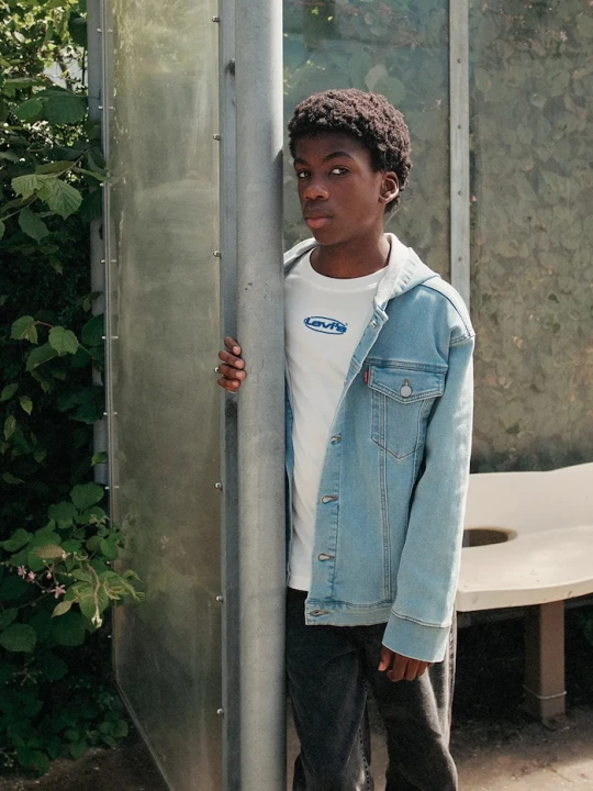 Obrázek produktu Levi's džínová bunda dětská s bavlnou INDIGO TRUCKER modrá