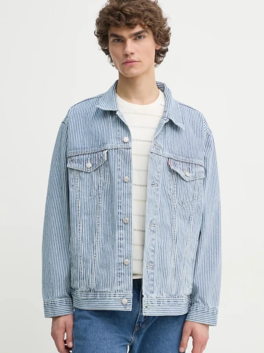 Obrázek produktu Levi's džínová bunda pánská bavlněná RELAXED FIT modrá
