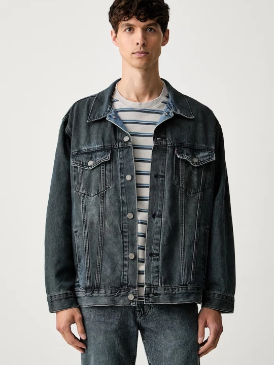 Obrázek produktu Levi's džínová bunda pánská bavlněná RELAXED FIT modrá