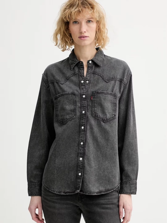Obrázek produktu Levi's Džínová košile Levi's TEODORA WESTERN černá